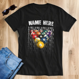 Custom Grunge 8 Ball Pool T-Shirts, Billiard Team League Shirts, Gifts For Pool Player TDM3950