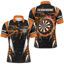 Load image into Gallery viewer, Personalized Thunder Lightning Orange Dart Jerseys Shirts For Men Custom Team League Darts Shirts TDM2149