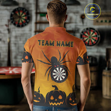 Load image into Gallery viewer, Personalized Orange Funny Spider Darts Shirt For Men Custom Halloween Darts Team Jersey, Dart Gift TDM4923