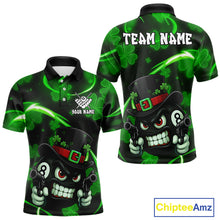 Load image into Gallery viewer, Personalized St Patrick Day 8 Ball Billiard Shirt For Men, Funny Shamrock Luckiest Billiard Jersey TDM5357