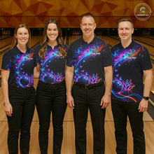 Load image into Gallery viewer, Personalized Galaxy Butterfly Bowling Shirt For Men Custom Bowling Jersey Team Polo &amp; 1/4 Zip TDM6463