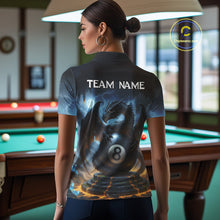 Load image into Gallery viewer, Custom Dragon Billiard Shirt For Women, 8 Ball Pool Jersey Billiard Team Shirt Polo &amp; Quarter Zip TDM4736