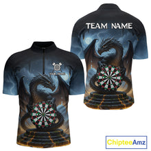 Load image into Gallery viewer, Personalized Dragon Darts Shirt For Men Custom Darts League Shirt Team Jersey Polo &amp; Quarter Zip TDM4737