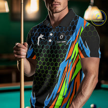 Load image into Gallery viewer, Colorful 8 Ball Billiard Jersey For Men Custom 8 Ball Pool Team Shirt Billiard Polo &amp; 1/4 Zip TDM4934
