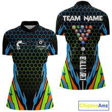 Load image into Gallery viewer, Colorful 8 Ball Billiard Jersey For Women Custom 8 Ball Pool Team Shirt Billiard Polo &amp; 1/4 Zip TDM4934
