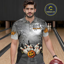 Load image into Gallery viewer, Funny Bowling Halloween Shirt For Men Custom Halloween Bowling Jersey Team Polo &amp; 1/4 Zip TDM4949