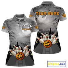 Load image into Gallery viewer, Funny Bowling Halloween Shirt For Women Custom Halloween Bowling Jersey Team Polo &amp; 1/4 Zip TDM4949