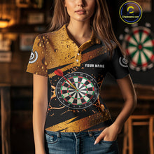 Load image into Gallery viewer, In Beer We Discuss Funny Dart Shirts For Women Custom Beer Dart Jersey Team Polo &amp; Quarter Zip TDM3845