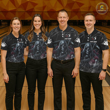 Load image into Gallery viewer, Grim Reaper And Roses Custom Bowling Shirt For Women, Bowling Team Jersey Polo &amp; Quarter Zip TDM6272