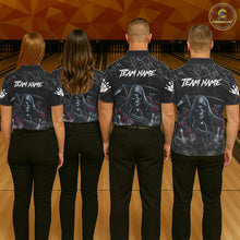 Load image into Gallery viewer, Grim Reaper And Roses Custom Bowling Shirt For Women, Bowling Team Jersey Polo &amp; Quarter Zip TDM6272