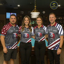 Load image into Gallery viewer, Patrioitc 8 Ball Pool Women Billiard Polo &amp; 1/4-Zip Shirt Personalized Billiard Team Jersey NYN2376