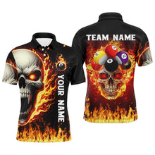 Load image into Gallery viewer, Fire Flame Skull Billiard Balls Custom 3D Printed Men Billiard Shirts Team League Billiard Jerseys TDM2941