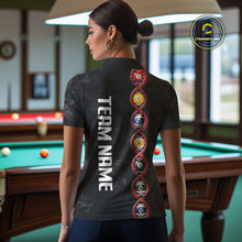 Load image into Gallery viewer, DNA Billiard Shirts For Women Custom Funny Pool Balls Billiard Jerseys Team Polo &amp; Quarter Zip TDM3862