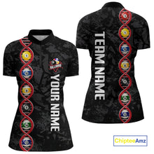 Load image into Gallery viewer, DNA Billiard Shirts For Women Custom Funny Pool Balls Billiard Jerseys Team Polo &amp; Quarter Zip TDM3862