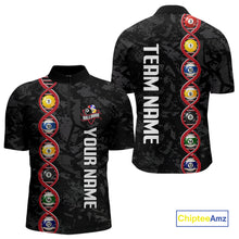 Load image into Gallery viewer, DNA Billiard Shirts For Men Custom Funny Pool Balls Billiard Jerseys Team Polo &amp; Quarter Zip TDM3862