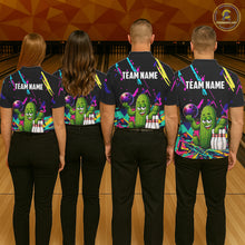 Load image into Gallery viewer, Colorful Bowling Jersey Funny Cactus Bowling Polo &amp; 1/4 Zip For Men Custom Bowling Team Shirts TDM6492