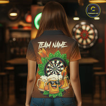 Load image into Gallery viewer, Funny Beer And Dartboard Womens Dart Shirts Custom Dart Jerseys Drinking Team Shirt Polo &amp; 1/4 Zip TDM5183