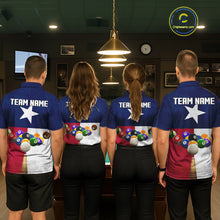 Load image into Gallery viewer, Personalized Vintage Texas Flag Billiard Shirt For Women, Patriotic Pool Team Jersey Polo &amp; 1/4 Zip TDM6331
