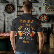 Load image into Gallery viewer, Darts And Beer That's Why I'm Here Custom Skeleton Dart Shirts For Men, Funny Drinking Jerseys TDM3989
