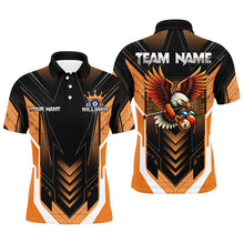 Load image into Gallery viewer, Personalized Funny Eagle Billiard Shirts For Men Custom Name Orange Billiard Balls Sports Jerseys TDM2222