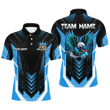Load image into Gallery viewer, Personalized Funny Eagle Billiard Shirts For Men Custom Name Blue Billiard Balls Sports Jerseys TDM2223