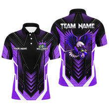 Load image into Gallery viewer, Personalized Funny Eagle Billiard Shirts For Men Custom Name Purple Billiard Balls Sports Jerseys TDM2224