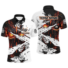 Load image into Gallery viewer, Personalized Lightning Skull Billiard Shirts For Men Custom Billiard Jerseys Grunge Style |Orange TDM2238
