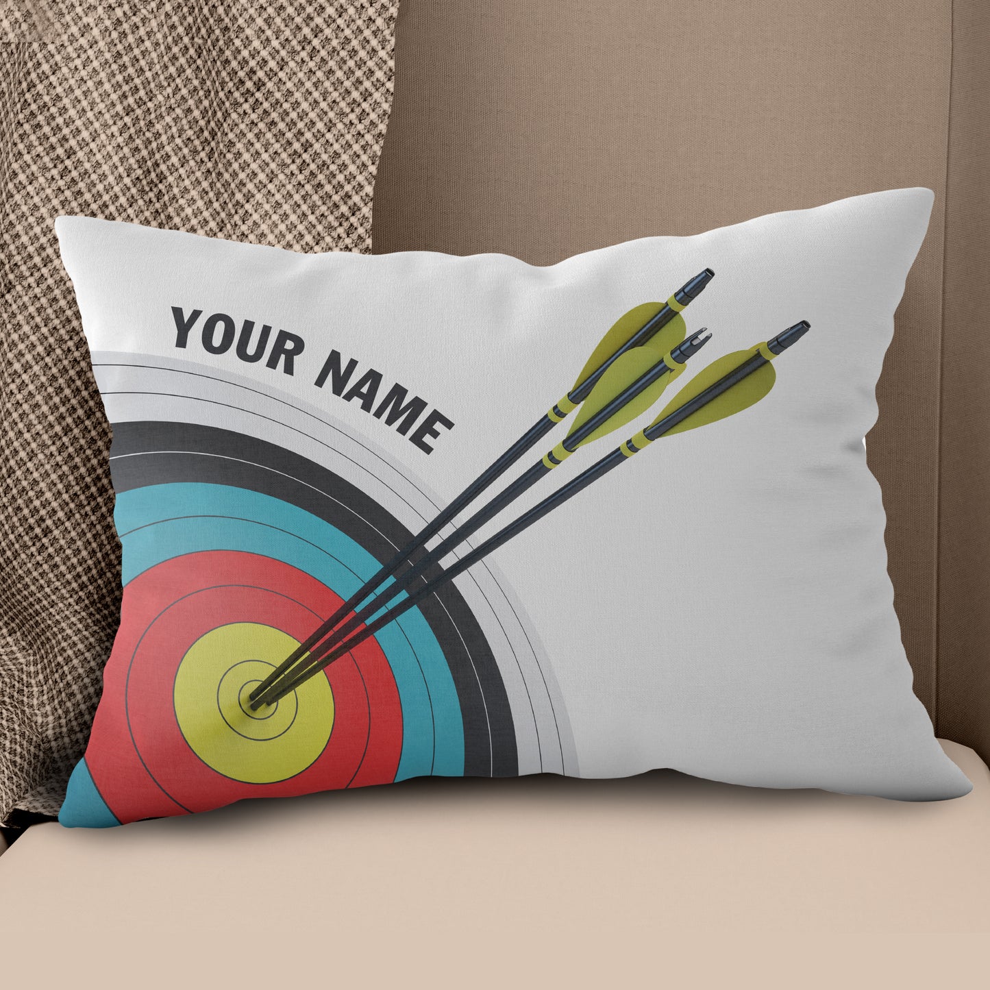 Personalized Archery 3d Target Pillow Best Custom Throw Pillows Gifts TDM0746