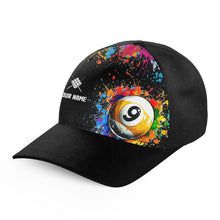 Load image into Gallery viewer, Custom 9 Ball Billiard Cap Funny Colorful Paint Splash Pool Player Cap TDM4599