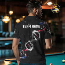 Load image into Gallery viewer, Customized American Flag Smoke DNA 8 Ball Pool Jersey For Men, Patriotic Billiard Team Shirts TDM4625