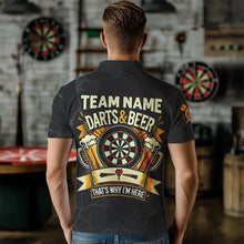 Load image into Gallery viewer, Darts And Beer That&#39;s Why I&#39;m Here Custom Death Skeleton Men Darts Shirts, Drinking Dart Jerseys TDM3461