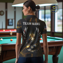 Load image into Gallery viewer, Personalized Crown American Flag Eagle 8, 9 &amp; 10 Ball Pool Shirt For Women, Billiard Team Jersey TDM5044