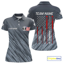 Load image into Gallery viewer, Personalized Billiard US Flag 9 Ball Pool Shirt For Women, Billiard Team Jersey Polo &amp; 1/4 Zip TDM4426