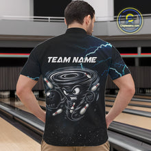 Load image into Gallery viewer, Personalized Thunder Lightning Tornado Funny Bowling Shirt For Men Custom Bowling Team Jersey TDM4854