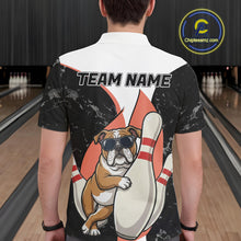 Load image into Gallery viewer, Personalized Funny Bulldog Bowling Shirts For Men Custom Bowling Team Jersey Polo &amp; 1/4 Zip TDM6595