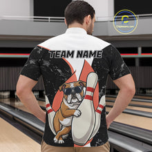 Load image into Gallery viewer, Personalized Funny Bulldog Bowling Shirts For Men Custom Bowling Team Jersey Polo &amp; 1/4 Zip TDM6595