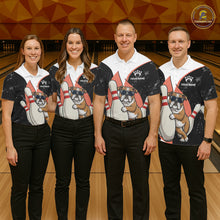 Load image into Gallery viewer, Personalized Funny Bulldog Bowling Shirts For Men Custom Bowling Team Jersey Polo &amp; 1/4 Zip TDM6595