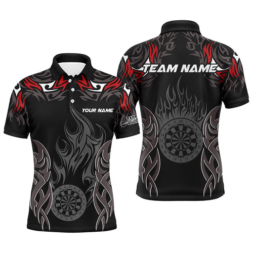 Personalized Darts Tournament Jerseys For Men Custom Dartboard Fire Flame Darts Team Shirts |Red TDM2104