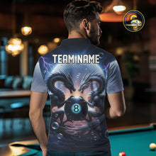 Load image into Gallery viewer, Personalized Dragon 8 Ball Billiard Shirt For Men Custom Pool League Team Jersey Polo &amp; 1/4 Zip TDM4875
