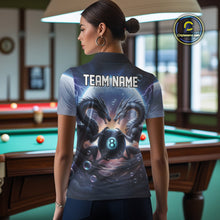 Load image into Gallery viewer, Personalized Dragon 8 Ball Billiard Shirt For Women Custom Pool League Team Jersey Polo &amp; 1/4 Zip TDM4875