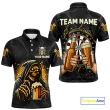 Load image into Gallery viewer, Funny Darts And Beer Grim Reaper Darts Shirt For Men Custom Drinking Darts Team Jersey Outfit TDM4879