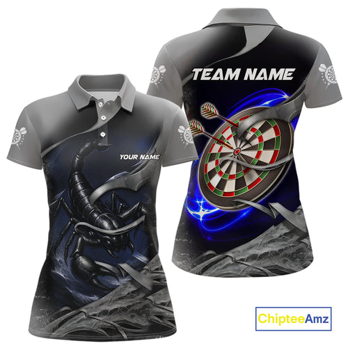 Personalized Funny Scorpion Darts Shirt For Women Custom Darts Team Shirt Jersey Polo & 1/4 Zip TDM4886