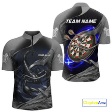 Load image into Gallery viewer, Personalized Funny Scorpion Darts Shirt For Men Custom Darts Team Shirt Jersey Polo &amp; 1/4 Zip TDM4886