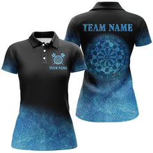 Load image into Gallery viewer, Personalized Sea Blue Gradient Darts Polo &amp; Quarter Zip Custom Dart Shirts For Women Dart Jerseys TDM3327