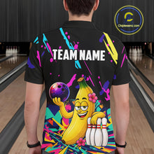 Load image into Gallery viewer, Colorful Bowling Jersey Funny Banana Bowling Polo &amp; 1/4 Zip For Men, Custom Bowling Team Shirts TDM6626