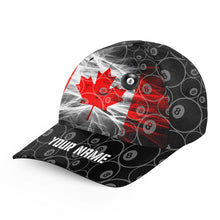 Load image into Gallery viewer, Personalized Canadian Flag Billiard Hats For Men Women, Best Custom Canada Billiard Caps For Patriotic Player TDM0662