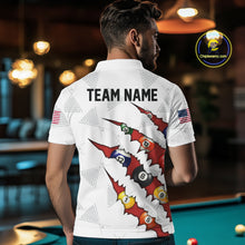 Load image into Gallery viewer, Personalized Scratch 8 Ball Billiard Shirt For Men Custom Pool Jersey, Billiard Team Shirt |Red TDM5989