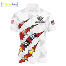 Load image into Gallery viewer, Personalized Scratch 8 Ball Billiard Shirt For Men Custom Pool Jersey, Billiard Team Shirt |Red TDM5989