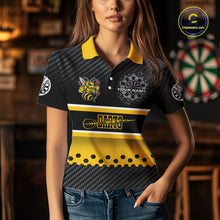 Load image into Gallery viewer, Yellow Black Darts Bee Custom Name Darts Shirts For Women, Funny Darts Apparel, Best Darts Gifts TDM4918