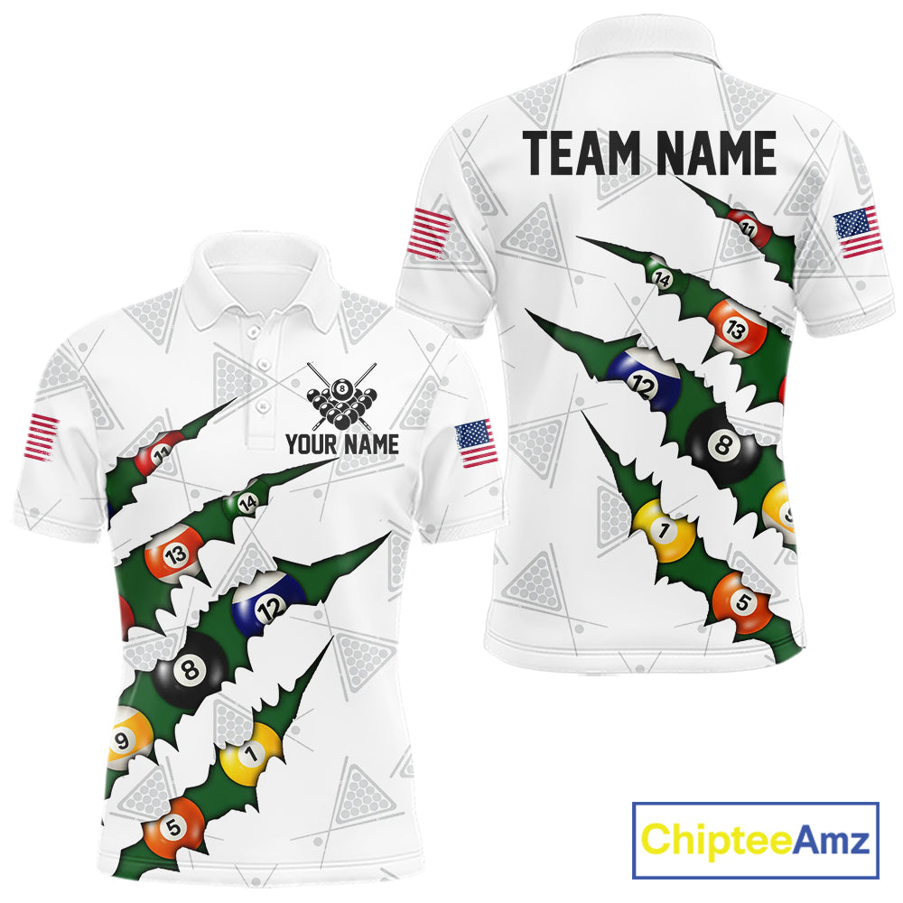 Personalized Scratch 8 Ball Billiard Shirt For Men Custom Pool Jersey, Billiard Team Shirt |Green TDM5869